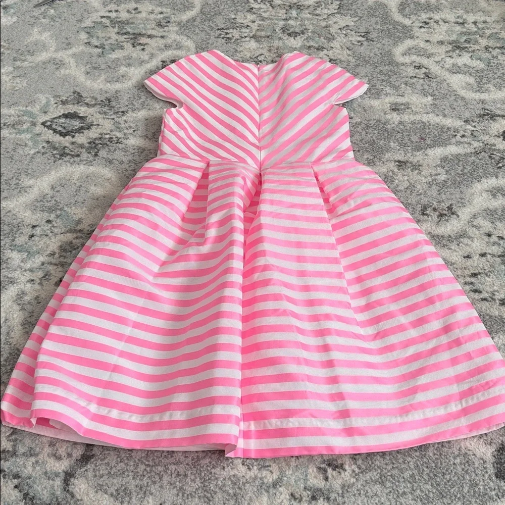 Jacadi Girls Pink Stripe Elegant Dress